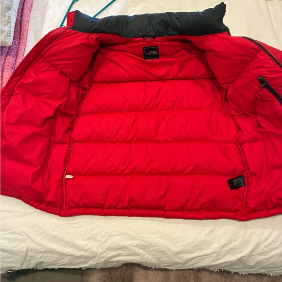 The North Face Bold Red and Black Down Jacket - Picture 3 of 3